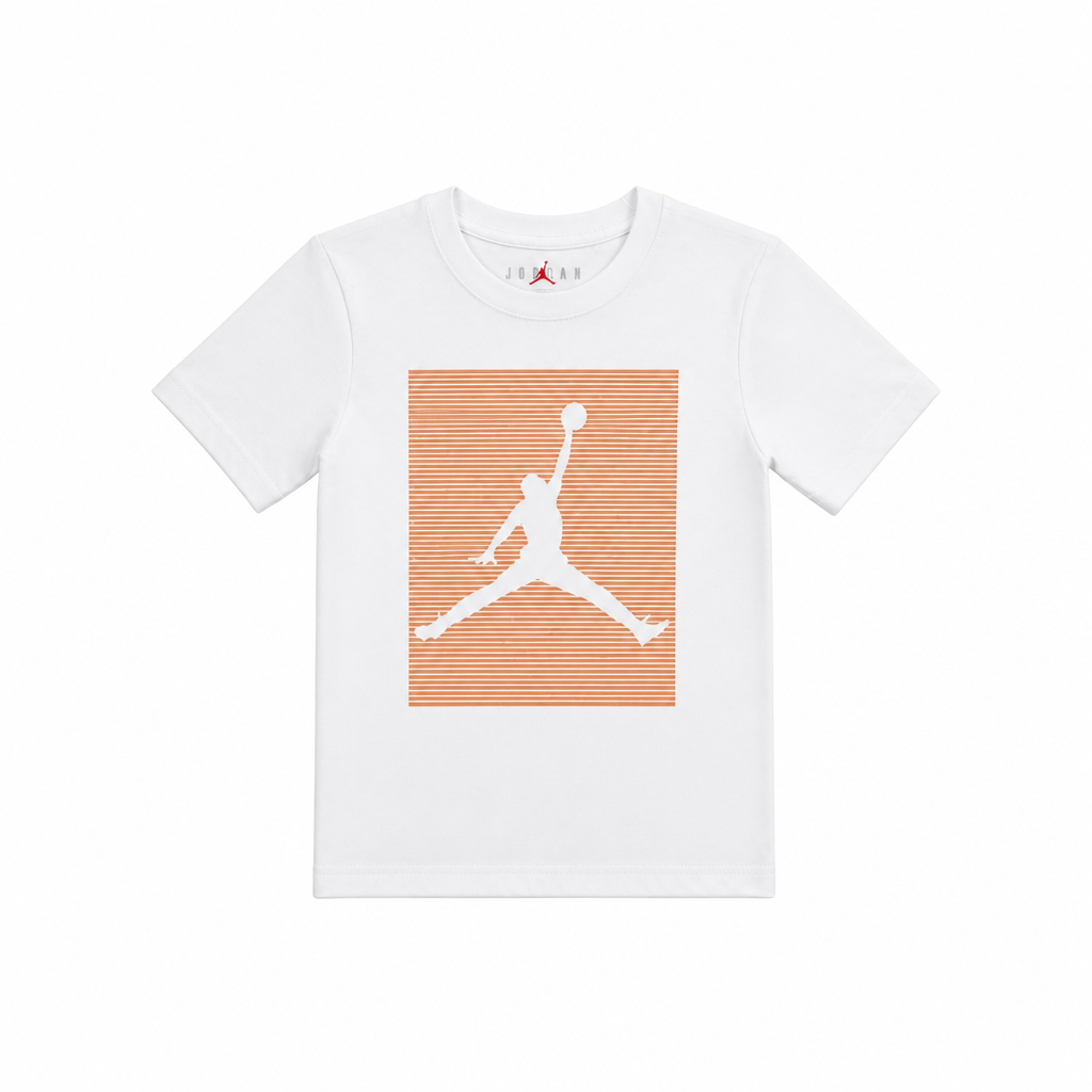 JORDAN HIGH RISE KIDS TEE (4-7 YEARS) (Available in White and Navy) White