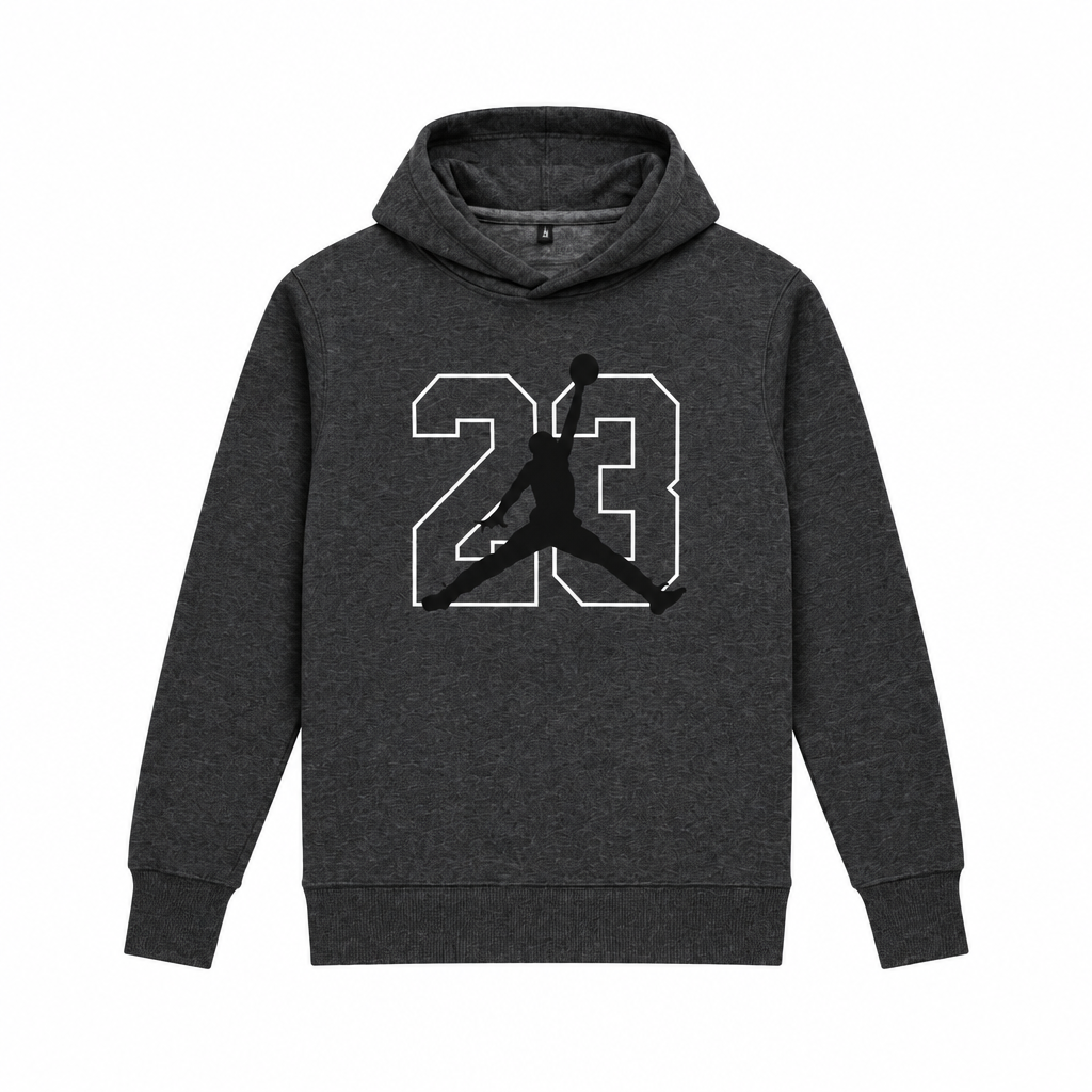 JORDAN 23 KIDS HOODIE (SMALL - X-LARGE) (GREY)