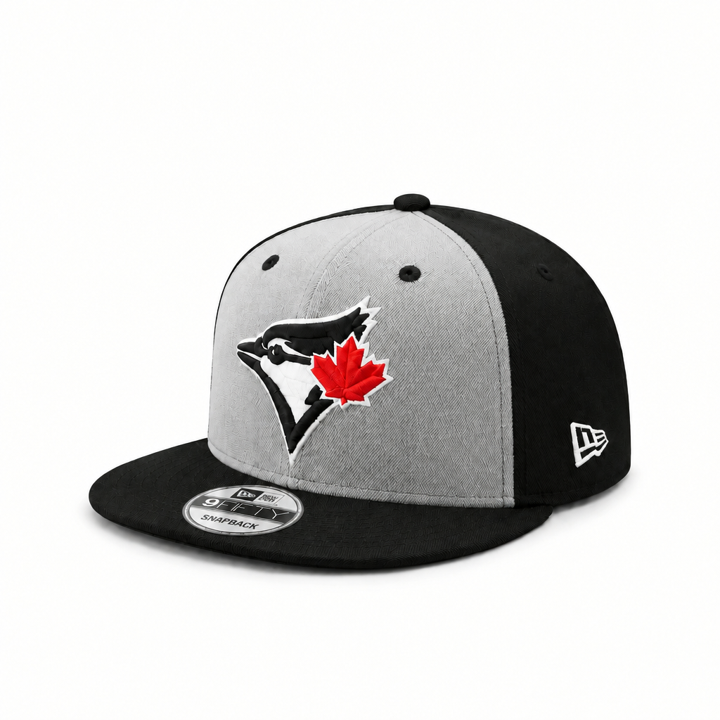 9FIFTY NEW ERA MLB 1993 WORLD SERIES TORONTO BLUE JAYS BLACK & GREY RED LEAF SNAPBACK HAT