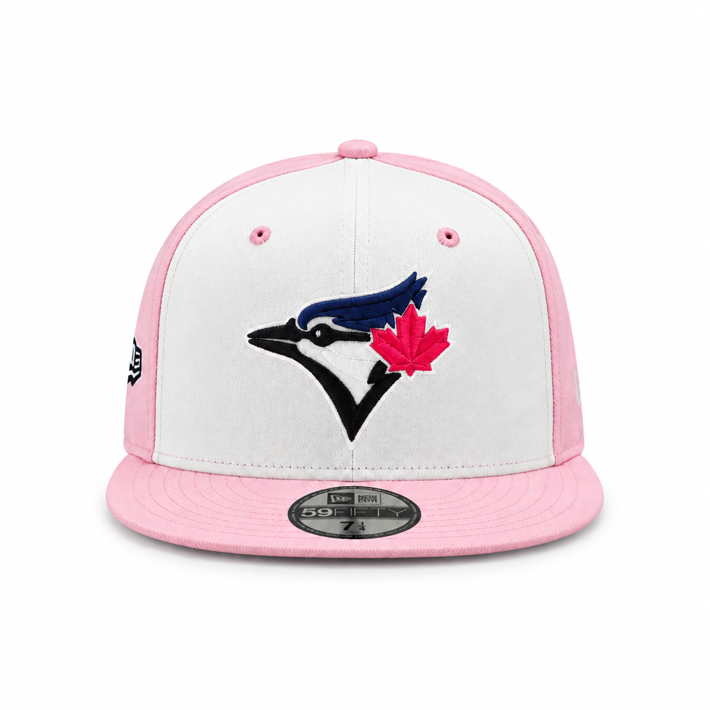 9FIFTY NEW ERA MLB 1992 WORLD SERIES TORONTO BLUE JAYS PINK & WHITE SNAPBACK HAT