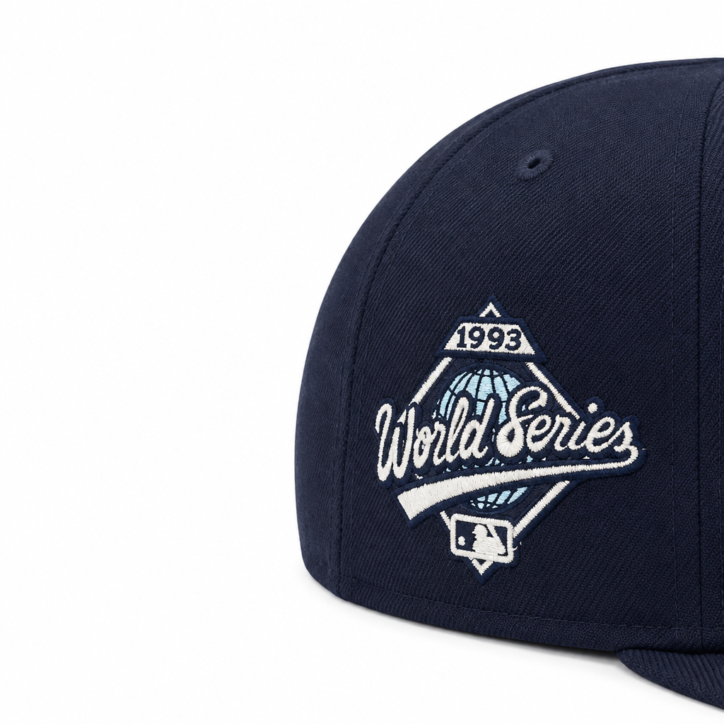 9FIFTY NEW ERA MLB 1993 WORLD SERIES TORONTO BLUE JAYS NAVY SKY BLUE SNAPBACK HAT
