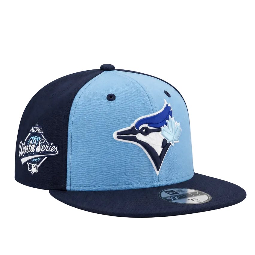 9FIFTY NEW ERA MLB 1993 WORLD SERIES TORONTO BLUE JAYS NAVY SKY BLUE SNAPBACK HAT