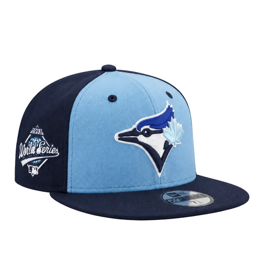 9FIFTY NEW ERA MLB 1993 WORLD SERIES TORONTO BLUE JAYS NAVY SKY BLUE SNAPBACK HAT