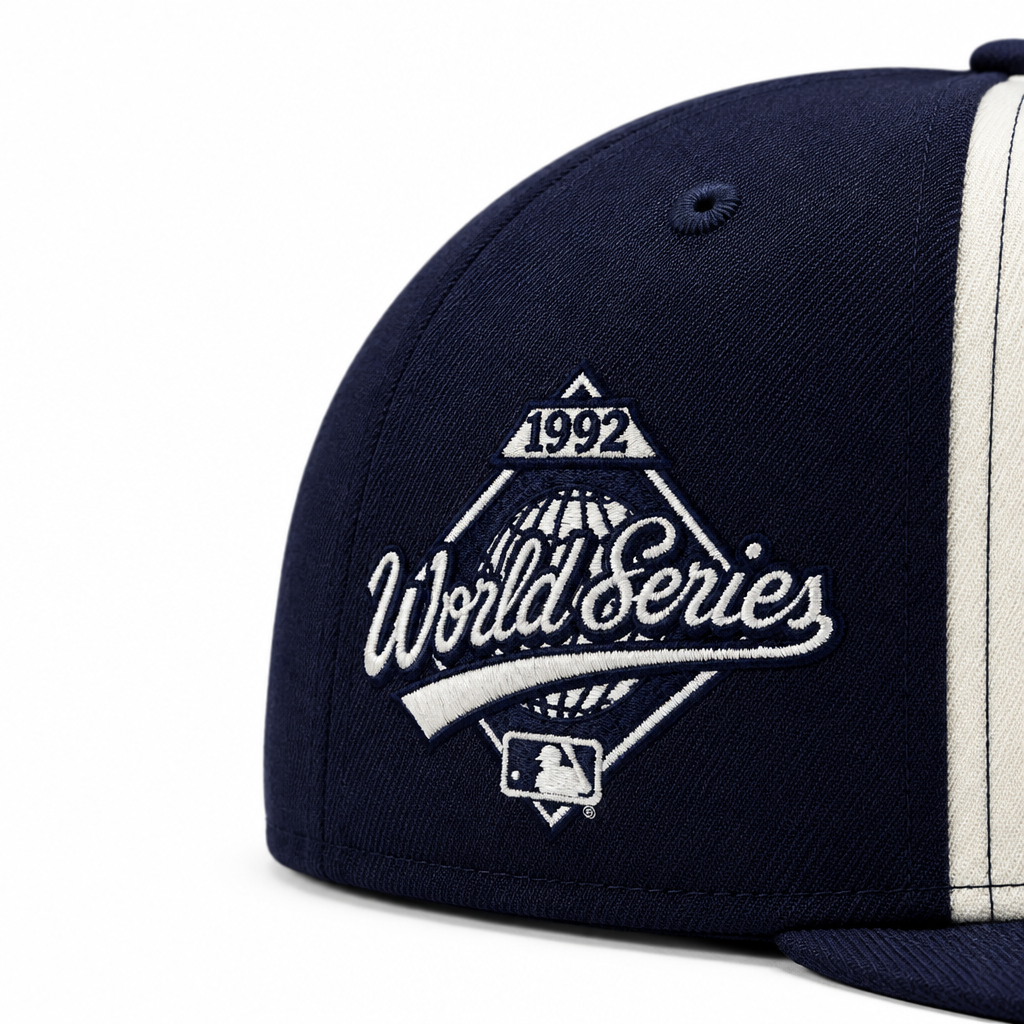 9FIFTY NEW ERA MLB 1992 WORLD SERIES TORONTO BLUE JAYS CHROME NAVY SNAPBACK HAT