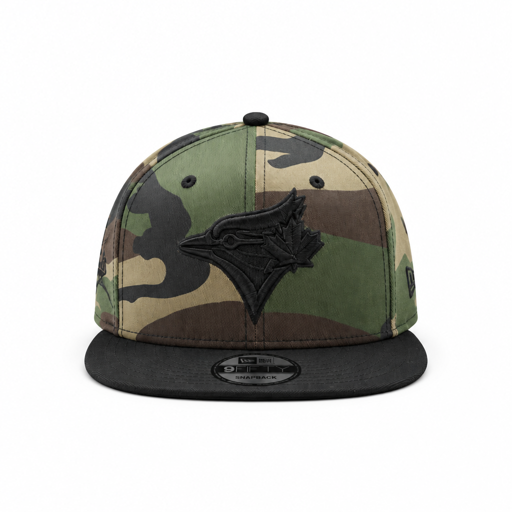 9FIFTY NEW ERA MLB 1993 WORLD SERIES TORONTO BLUE JAYS CAMO WITH BLACK LOGO SNAPBACK HAT