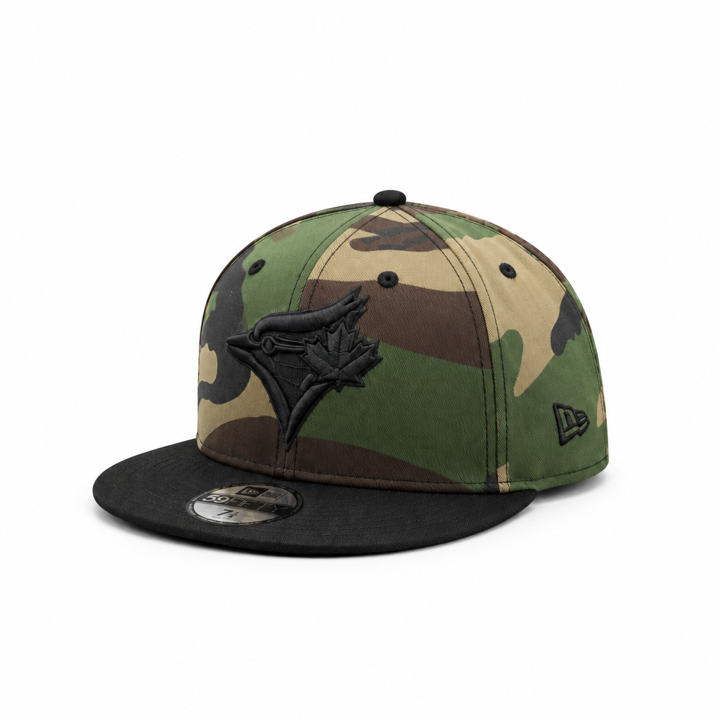 9FIFTY NEW ERA MLB 1993 WORLD SERIES TORONTO BLUE JAYS CAMO WITH BLACK LOGO SNAPBACK HAT
