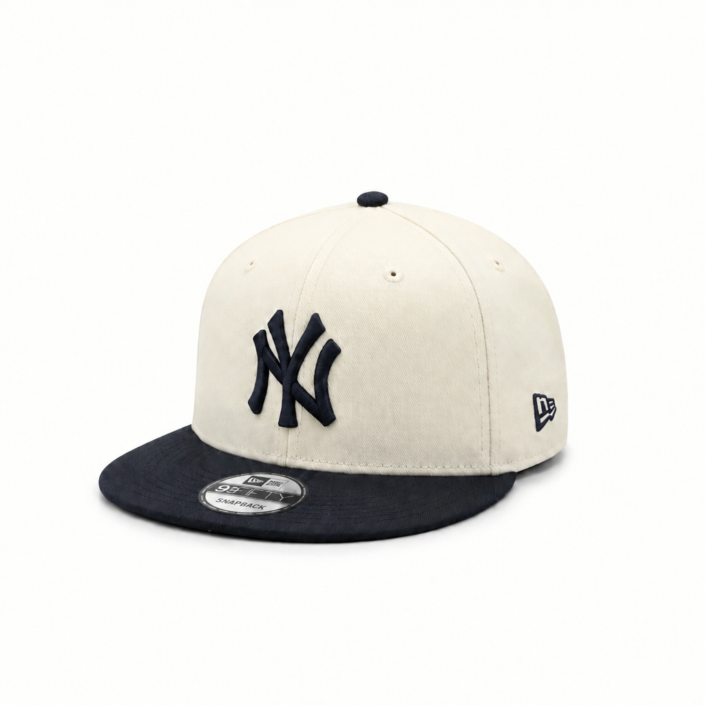 9FIFTY NEW ERA MEN'S MLB SUBWAY SERIES SIDEPATCH NEW YORK YANKEES CHROME NAVY SNAPBACK HAT