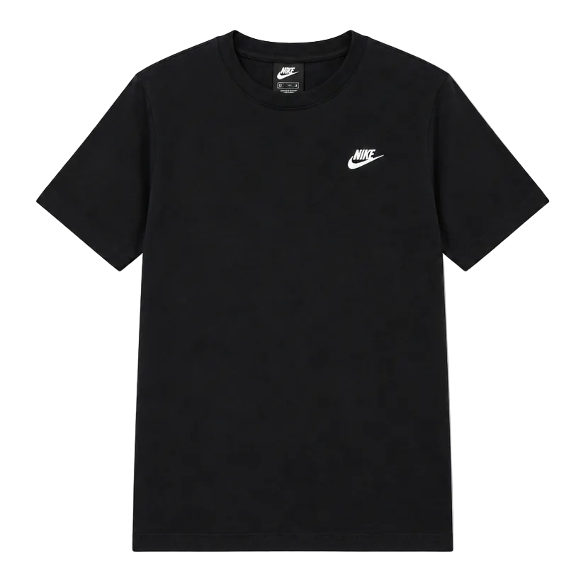 NIKE MEN'S SPORTSWEAR CLUB EMBROIDERED FUTURA BLACK T-SHIRT