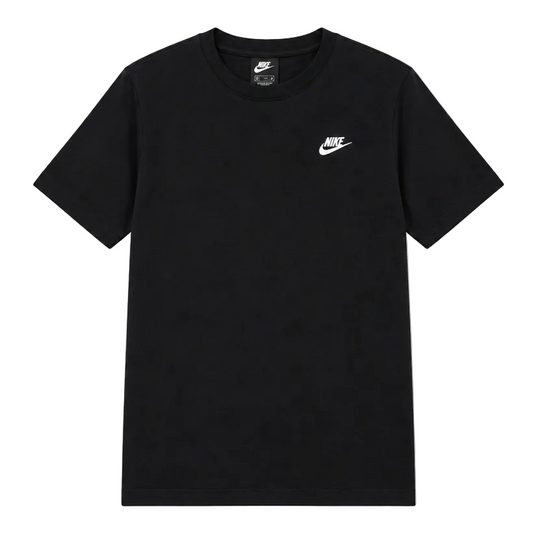 NIKE MEN'S SPORTSWEAR CLUB EMBROIDERED FUTURA BLACK T-SHIRT
