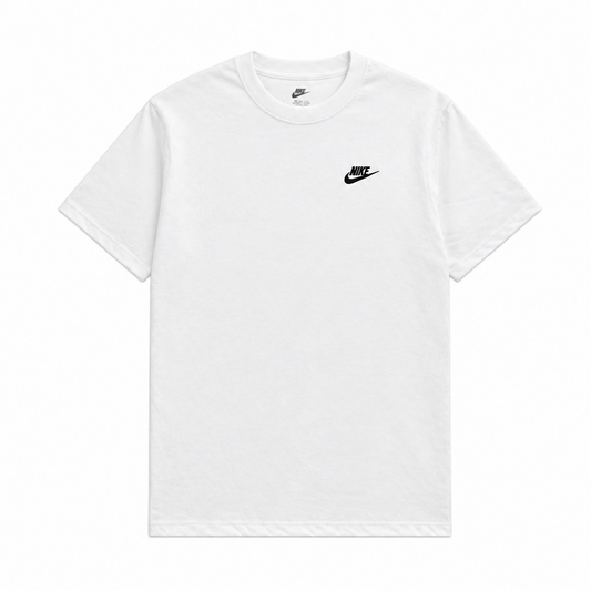 NIKE MEN'S SPORTSWEAR CLUB EMBROIDERED FUTURA WHITE T-SHIRT