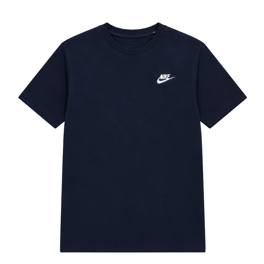 NIKE MEN'S SPORTSWEAR CLUB EMBROIDERED FUTURA NAVY BLUE T-SHIRT