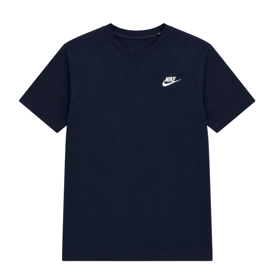 NIKE MEN'S SPORTSWEAR CLUB EMBROIDERED FUTURA NAVY BLUE T-SHIRT
