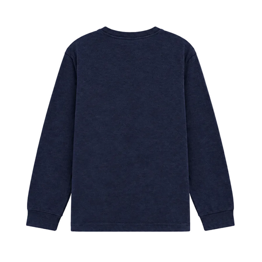 NIKE MEN'S SPORTSWEAR CLUB LONG SLEEVE NAVY BLUE T-SHIRT
