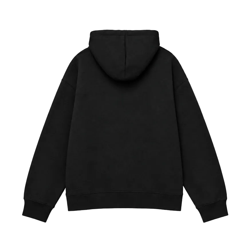 NIKE MEN'S CLUB PULLOVER FLEECE BLACK HOODIE