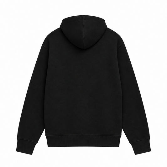 NIKE MEN'S CLUB PULLOVER FLEECE BLACK HOODIE