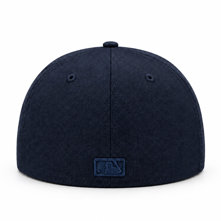 59FIFTY NEW ERA MLB 50TH ANNIVERSARY TORONTO BLUE JAYS ALL NAVY BLUE FITTED HAT