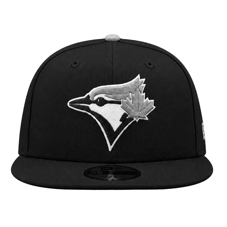 59FIFTY NEW ERA MLB 50TH ANNIVERSARY TORONTO BLUE JAYS BLACK & GREY FITTED HAT