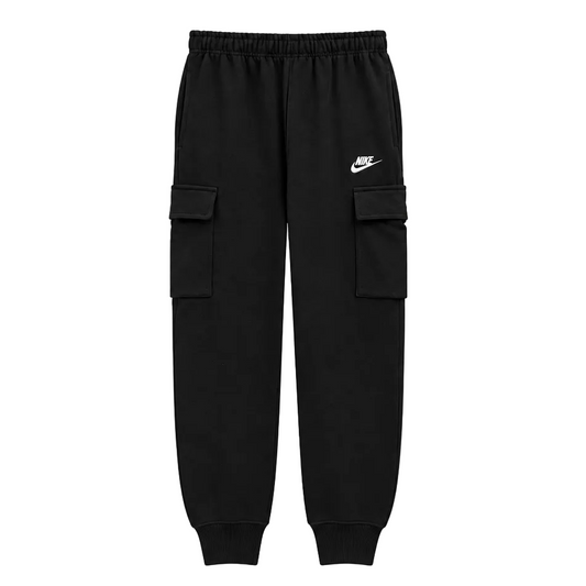 NIKE MEN'S CLUB FLEECE BLACK CARGO JOGGERS