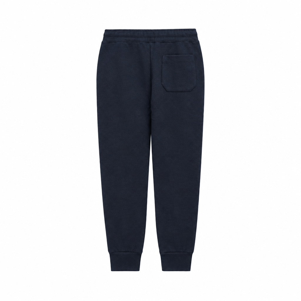 POLO RALPH LAUREN MEN'S DOUBLE KNIT FULL ZIP-UP HOODIE & JOGGER NAVY BLUE 2-PIECE SET