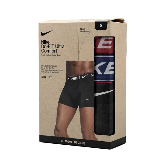 NIKE MEN'S DRI-FIT ULTRA COMFORT 3-PACK RED/BLACK/ROYAL BLUE BOXERS