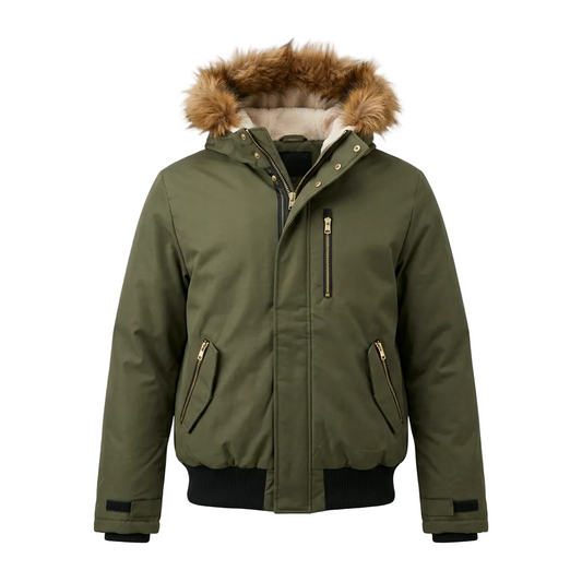 INFINITY MENS PADED OLIVE GREEN WINTER JACKET