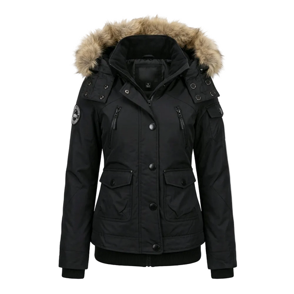 NOIZE DIVISION BORGE 15 WOMEN'S BLACK WINTER JACKET