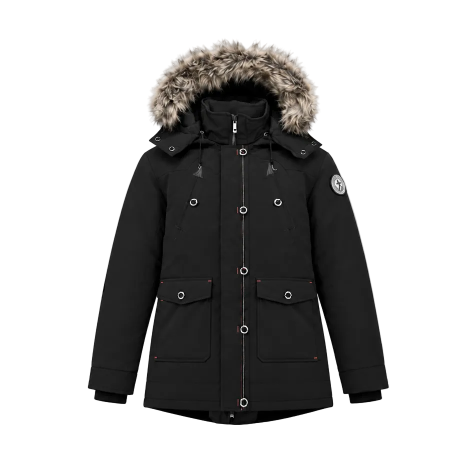 KOLDTEK WOMEN'S LONG BLACK WINTER JACKET