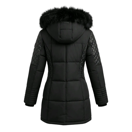 NOIZE OUTERWEAR WOMEN'S PU LONG LENGTH BLACK JACKET