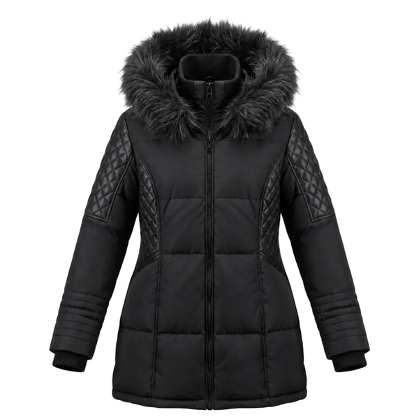 NOIZE OUTERWEAR WOMEN'S PU LONG LENGTH BLACK JACKET