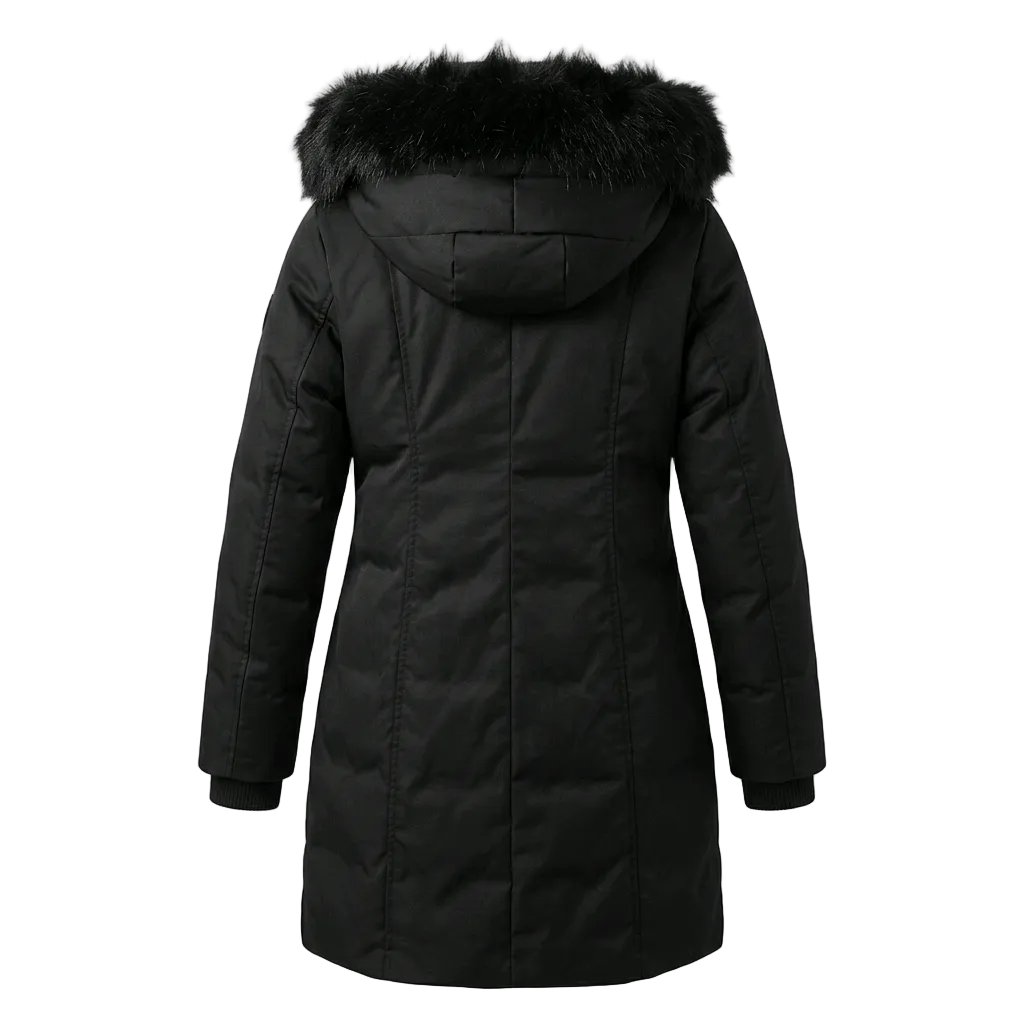 NOIZE OUTERWEAR WOMEN'S PU LONG LENGTH BLACK JACKET