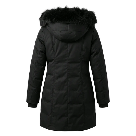 NOIZE OUTERWEAR WOMEN'S PU LONG LENGTH BLACK JACKET