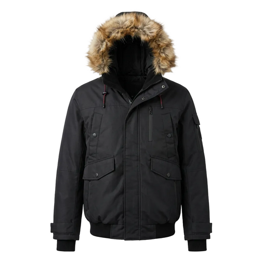 NOIZE MEN'S CRUELTY FREE OUTERWEAR BLACK JACKET