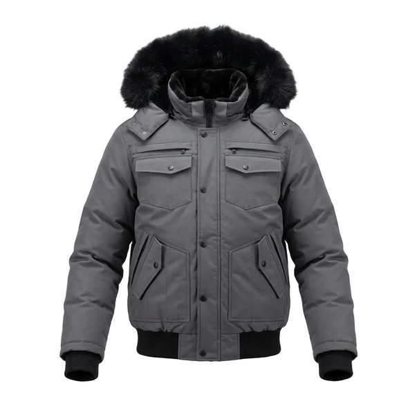MEN'S TOBOGGAN BERT CHARCOAL GREY WINTER JACKET