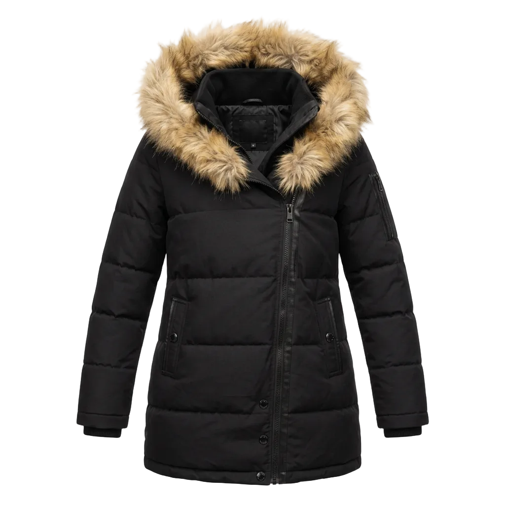 NOIZE DIVISION ANASTACIA WOMEN'S BLACK WINTER JACKET