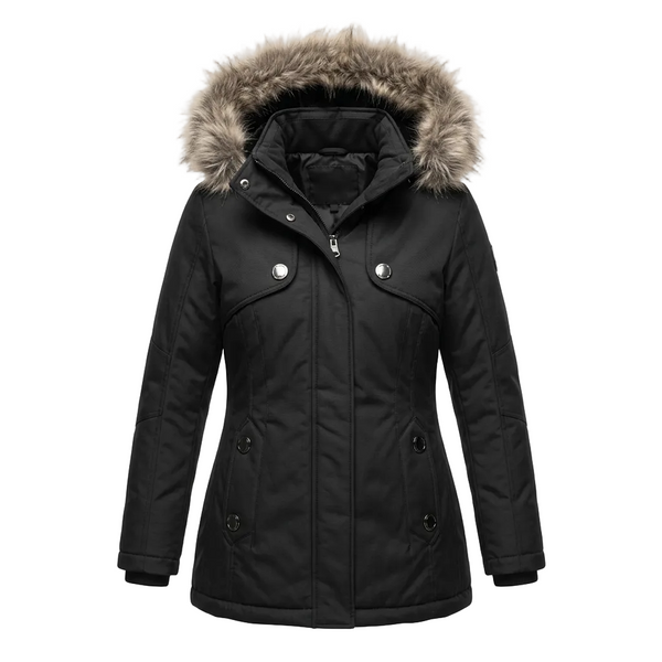 NOIZE DIVISION DEVLYNN WOMEN'S BLACK PARKA WINTER JACKET