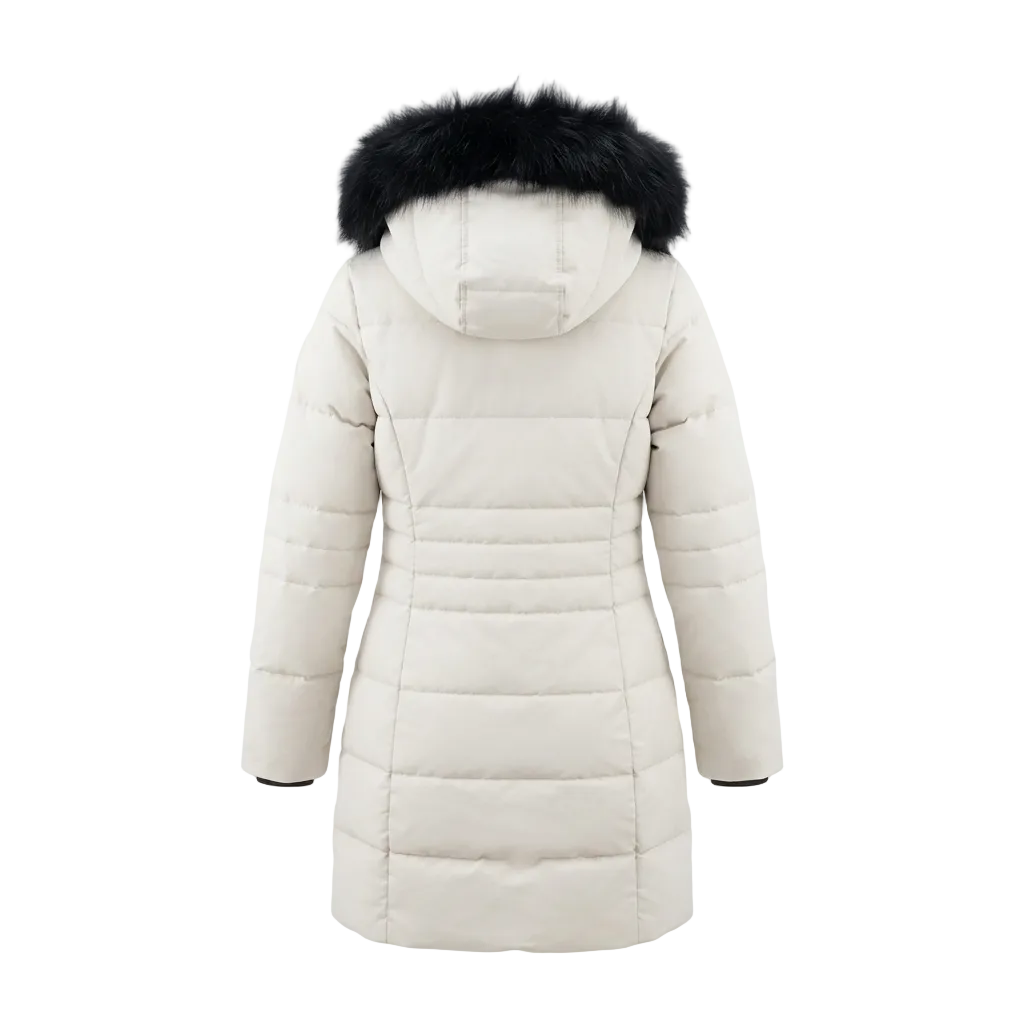 KOLDTEK WOMEN'S LONG PARKA ASH WHITE WINTER JACKET