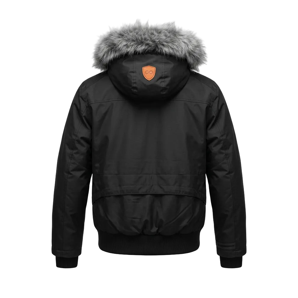 INFINITY MEN'S PADED BLACK WINTER JACKET