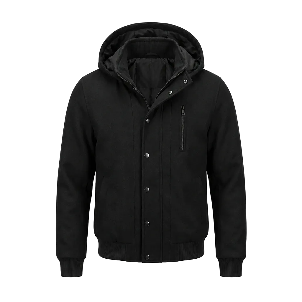 JACK & JONES CROOP WOOL CORE 9 2011 BLACK JACKET