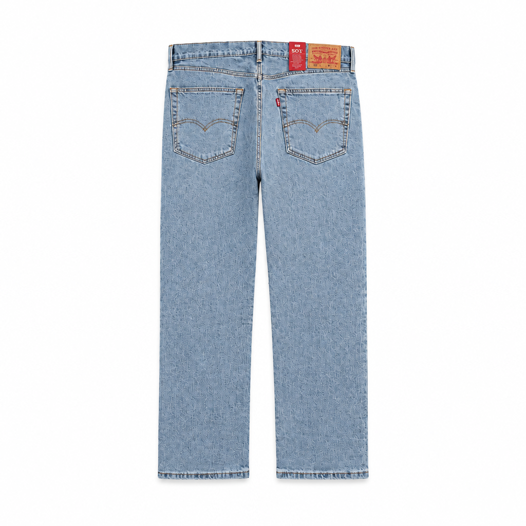 LEVI'S MEN'S 505 REGULAR STRAIGHT LEG LIGHT BLUE JEANS