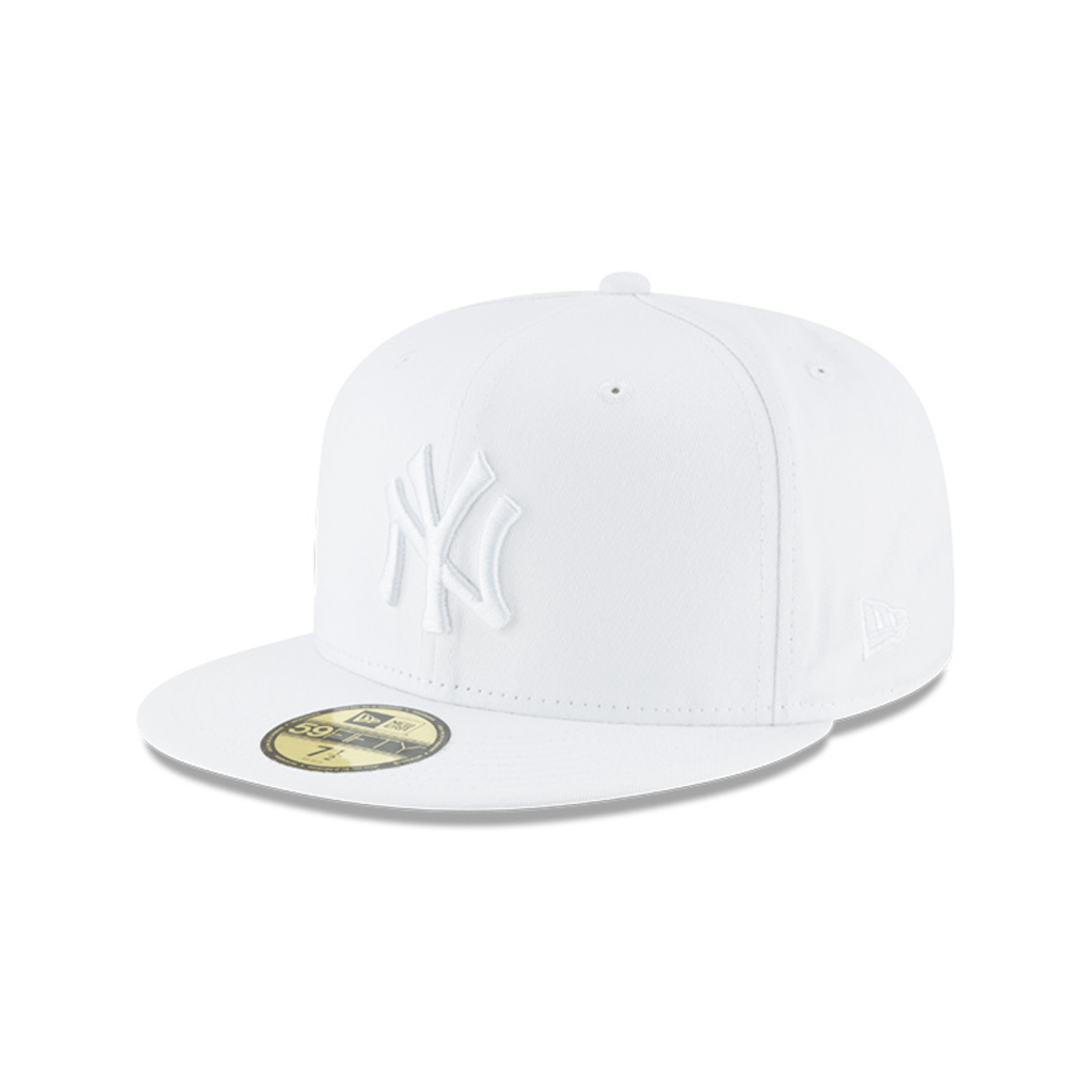 59FIFTY MEN'S MLB NEW YORK YANKEES ALL WHITE FITTED HAT