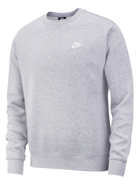 NIKE SCRIPT LOGO EMBROIDED CREWNECK SWEATER (GREY)