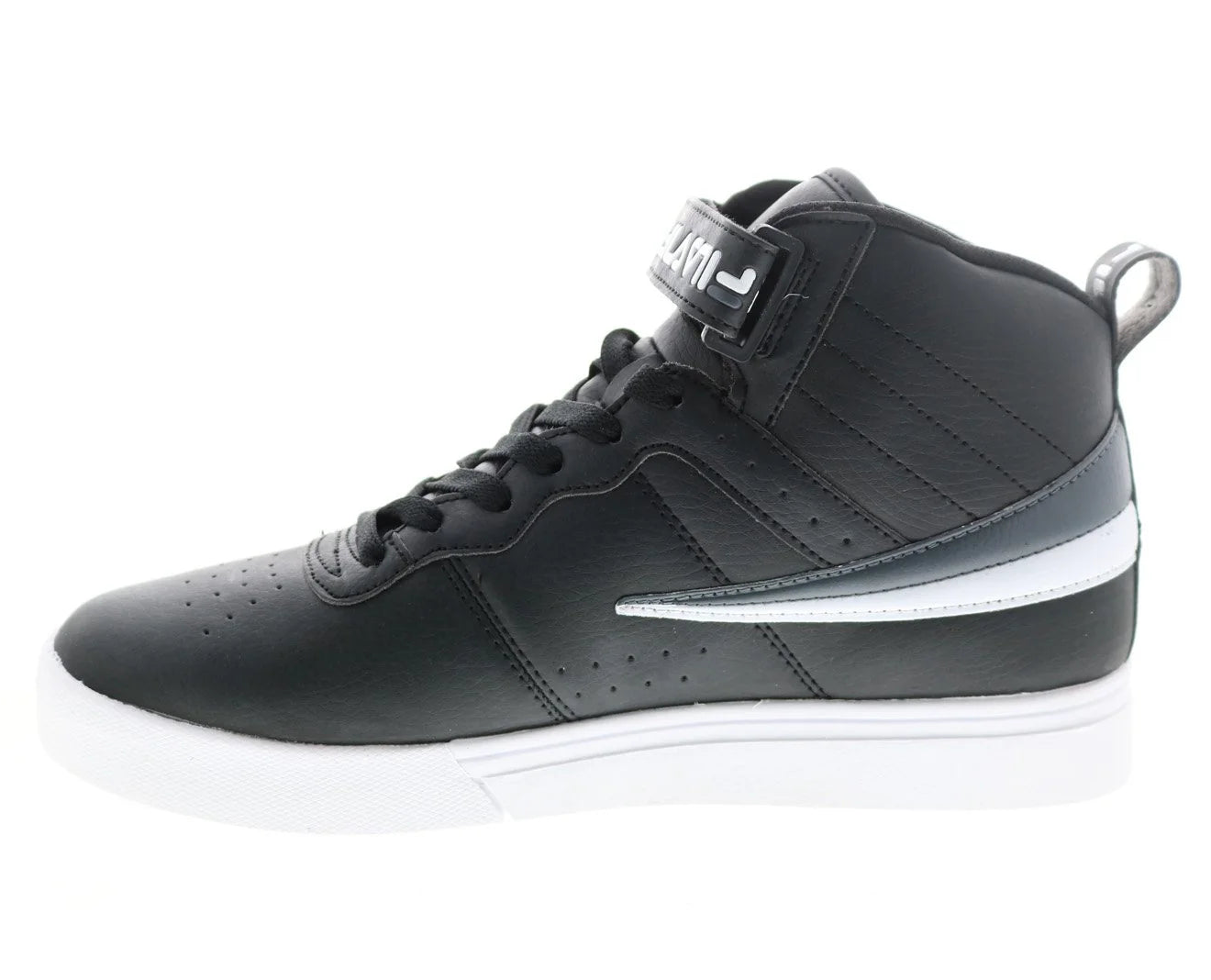 FILA VULC 13 REPEAT LOGO HIGH TOP SHOE (BLACK/WHITE)
