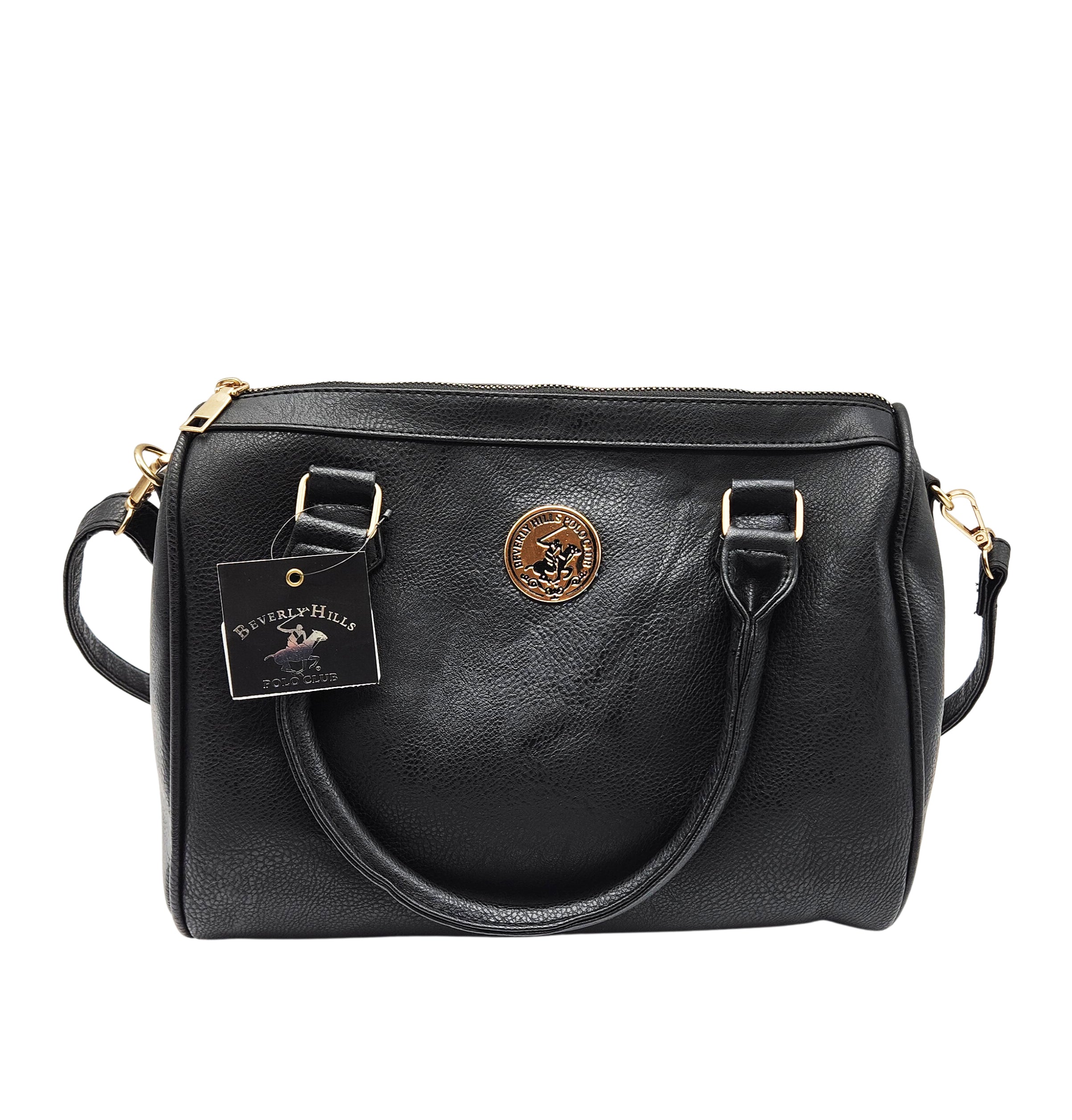 BEVERLY HILLS WOMEN'S BLACK FANCY HAND BAG