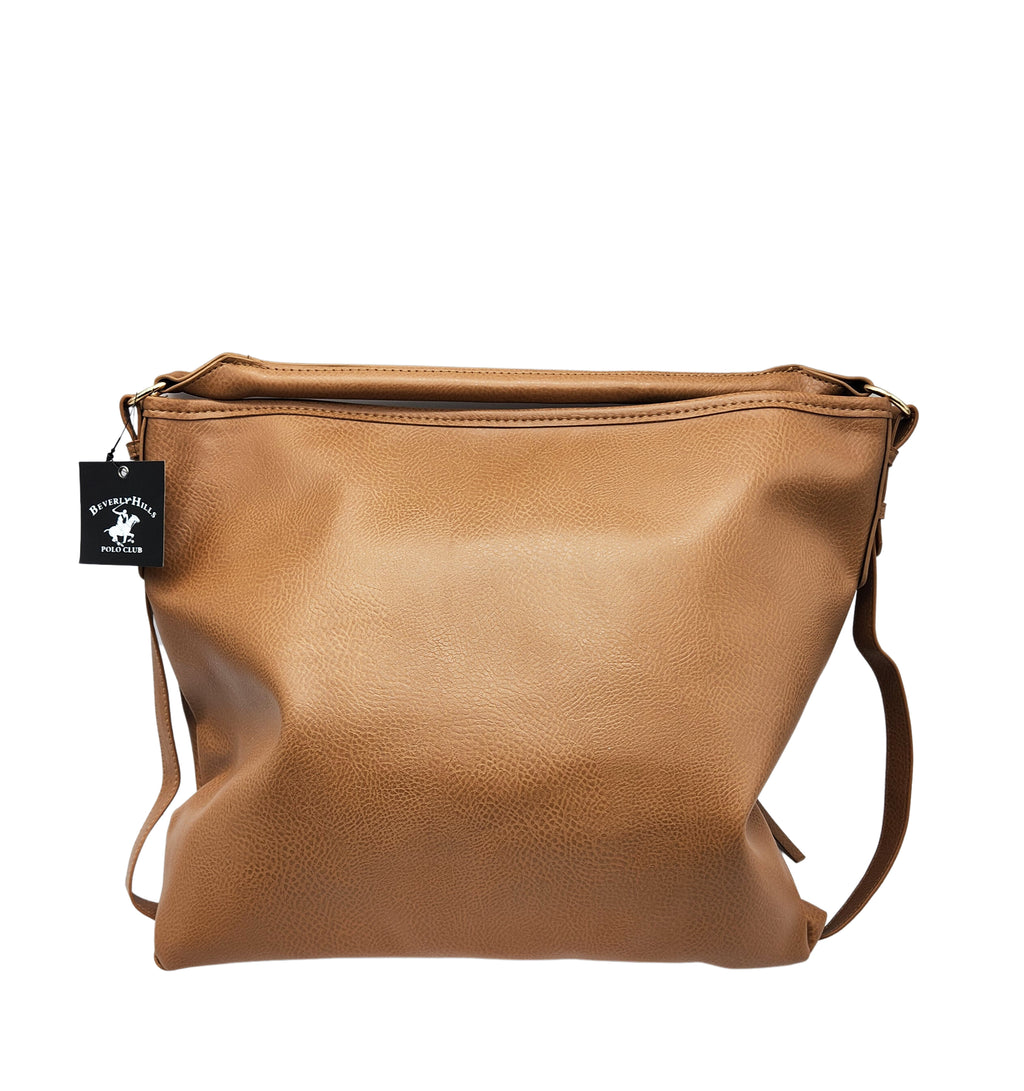 BEVERLY HILLS WOMEN'S TAN FANCY HAND BAG