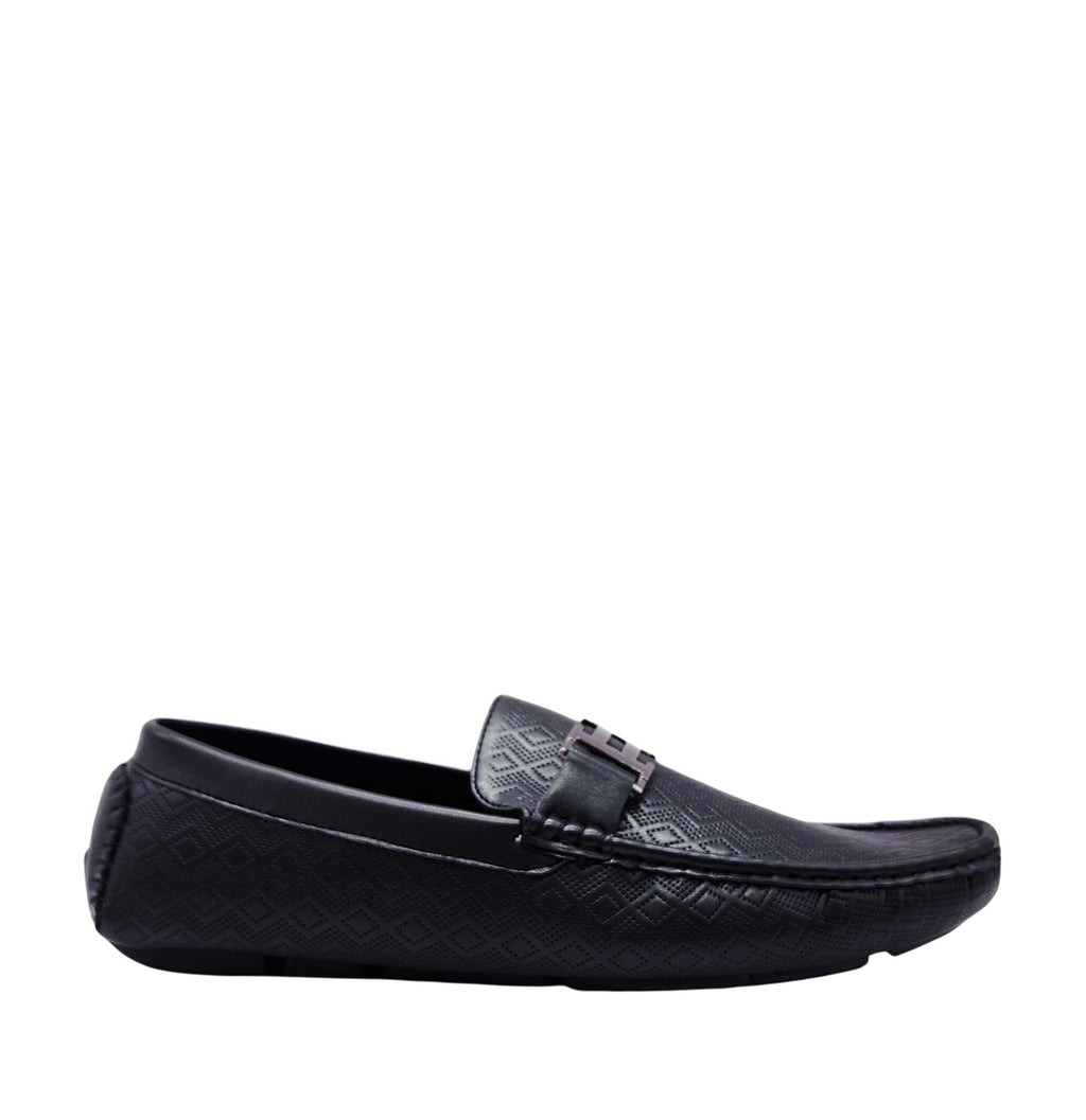 ROYAL MEN'S DESIGNER DRIVER SHOES (BLACK)