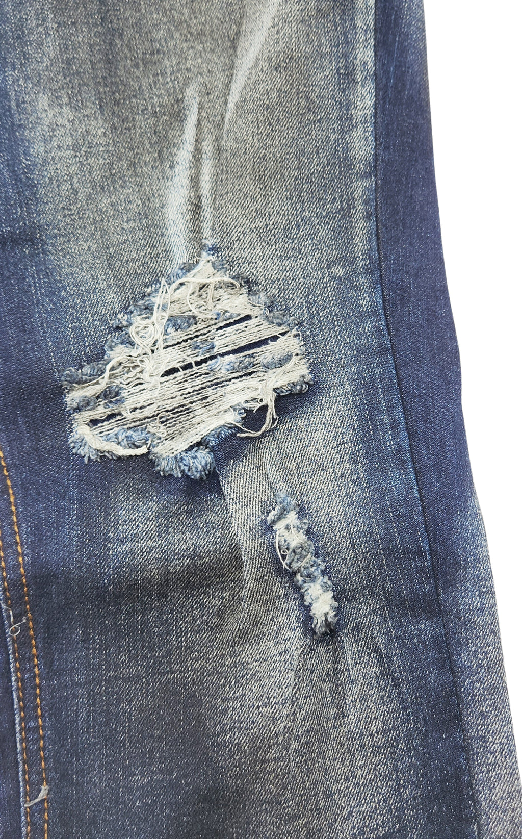 CREATE 2MRW RIP & REPAIR DIRTY WASH DENIM (INDIGO)