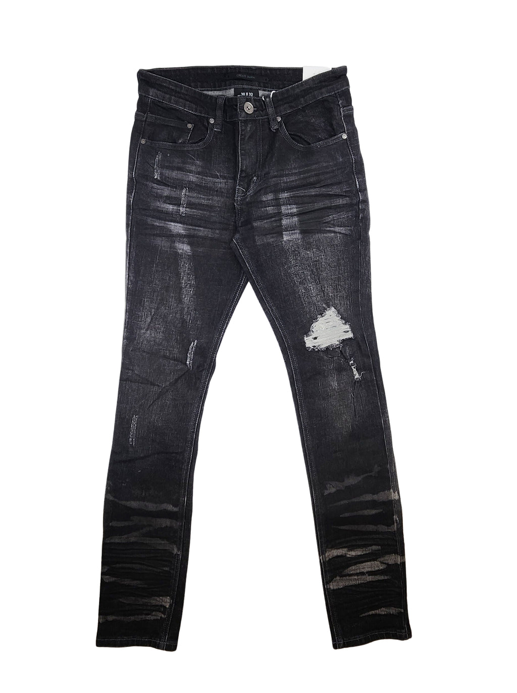 CREATE 2MRW RIP & REPAIR DIRTY WASH DENIM (BLACK)