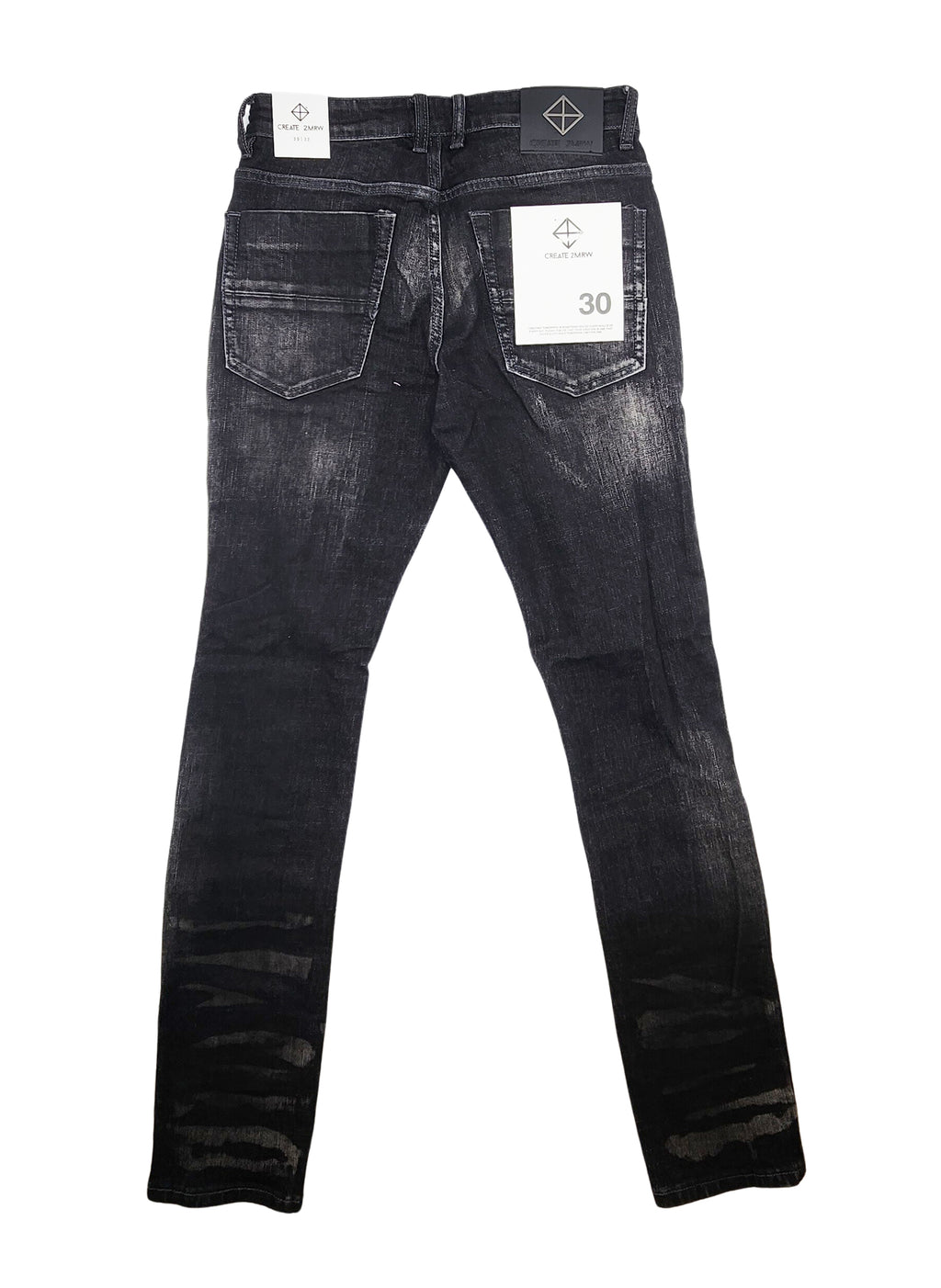 CREATE 2MRW RIP & REPAIR DIRTY WASH DENIM (BLACK)