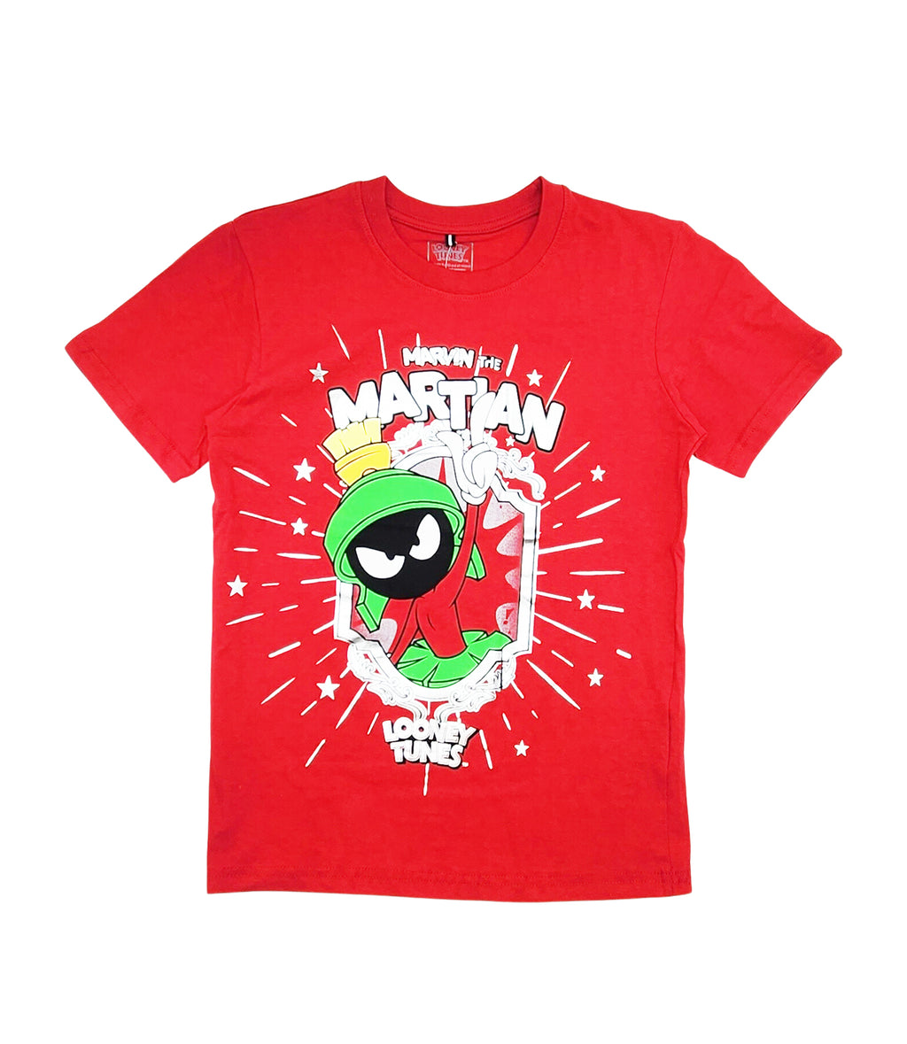 KIDS LOONEY TUNES MARVIN THE MARTIAN T-SHIRT (RED)