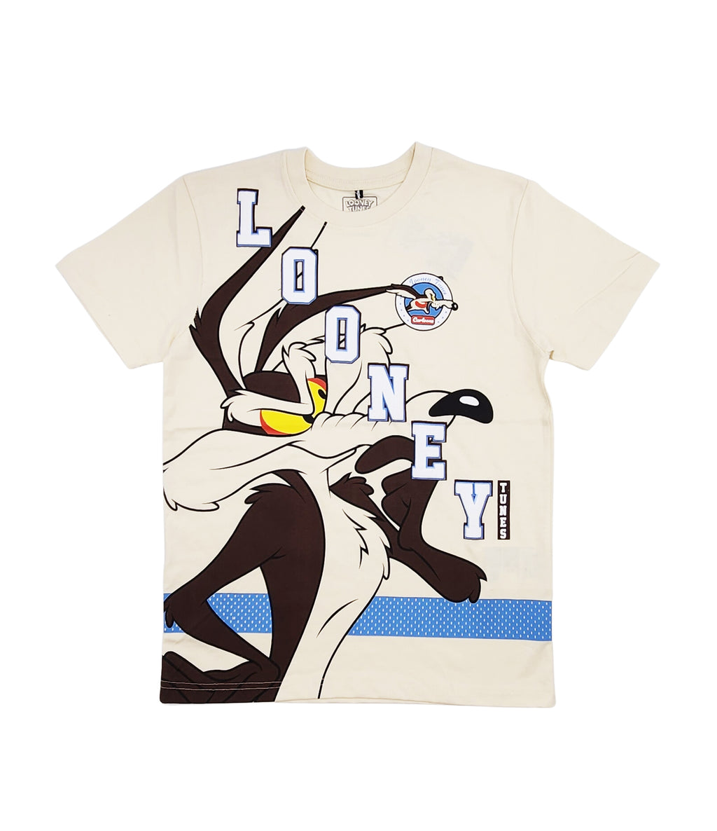 KIDS LOONEY TUNES WILE E. COYOTE T-SHIRT (CREAM)